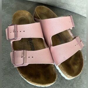 Birkenstock Pink Pearl Arizona Sandals Buckles 38 7 7.5 med narrow